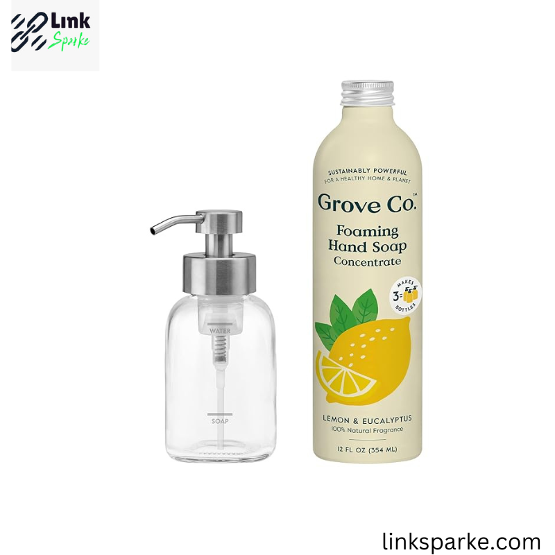 Grove Collaborative Glass Soap Dispenser